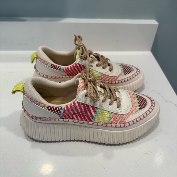 Dolce Vita Beige and Pink Multicolor Sneakers--only worn a few times! Like new! - Picture 3 of 7